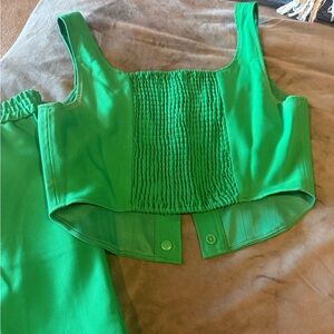 Wayf Emerald Green Top and Pants Set